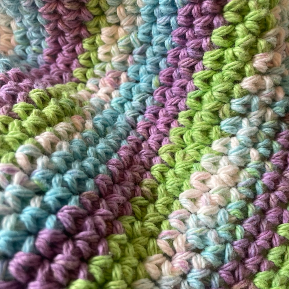 Crochet Striped Bucket Hat Handmade - Picture 7 of 8